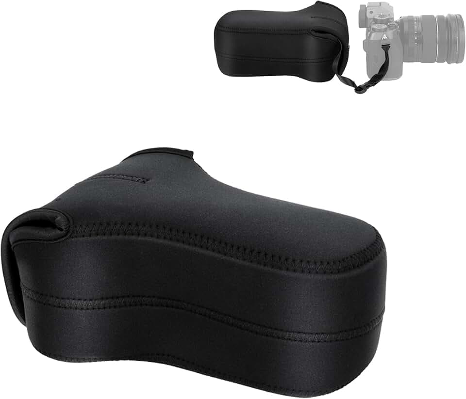 JJC Neopren-Kameraumschlag leicht für Can. EOS M50II M5 mit EFM 55-200mm, L
