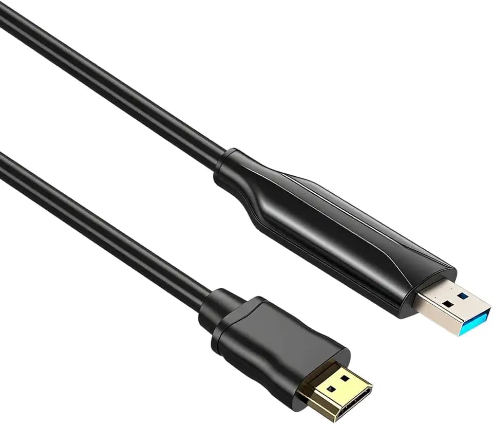 USB 3.0 auf HDMI Adapter Kabel 1,5m, USB 3.0 zu HDMI Adapterkabel, 1080P Full HD für 2 Monitor,PC,Laptop,TV Kompatibel mit Windows 7/8/8.1/10/11/XP/MacOS - Benötigt Treiberinstallation