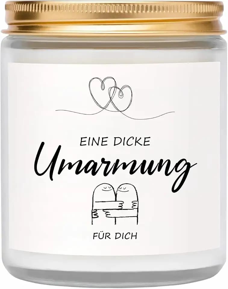 Geschenke für Freundin Umarmung Lavendel Duftkerze Mutmacher Geburtstag