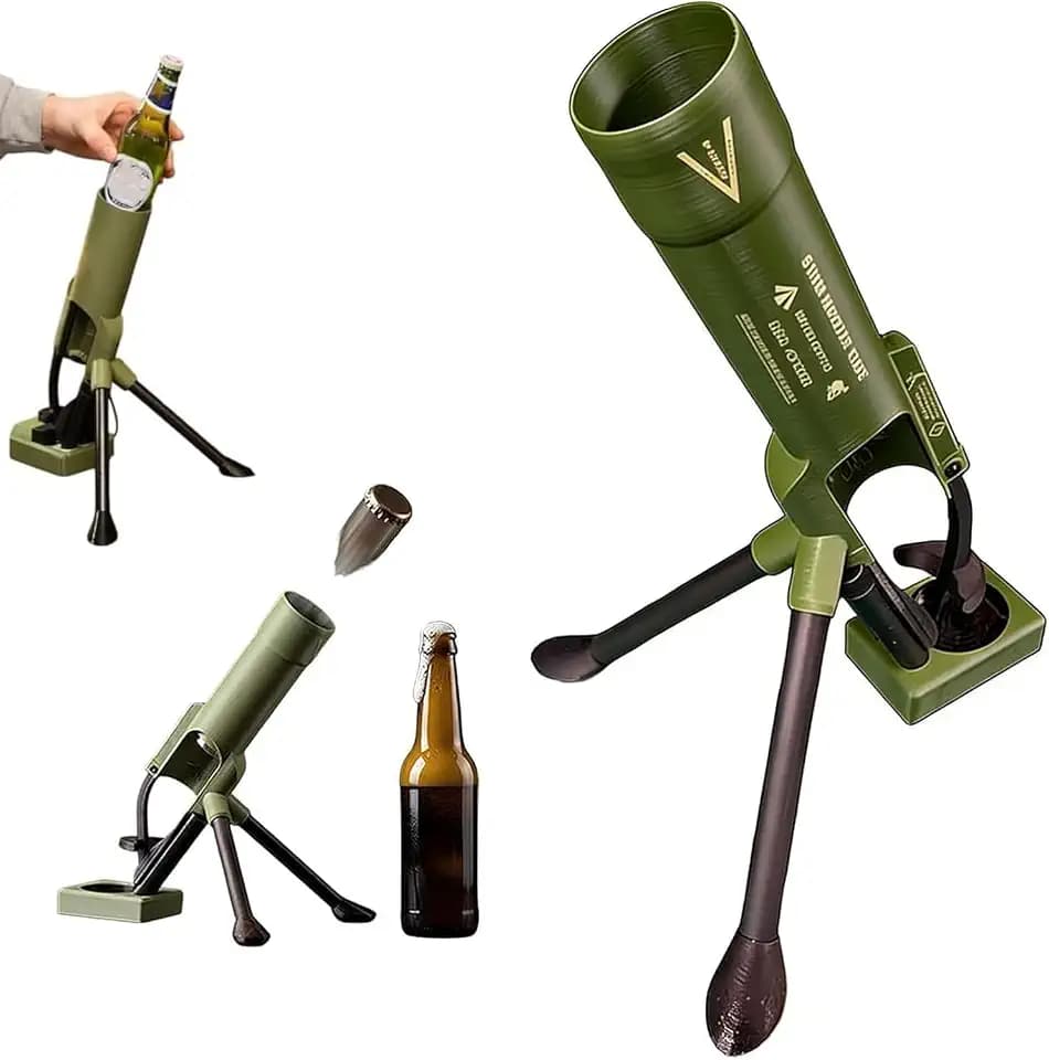 Bier Mörser Flaschenöffner, Lustiger Kronkorken-Werfer, Automatische Auswurf, Für Bier & Limonaden, Perfekt für Hausbar & Partyabende