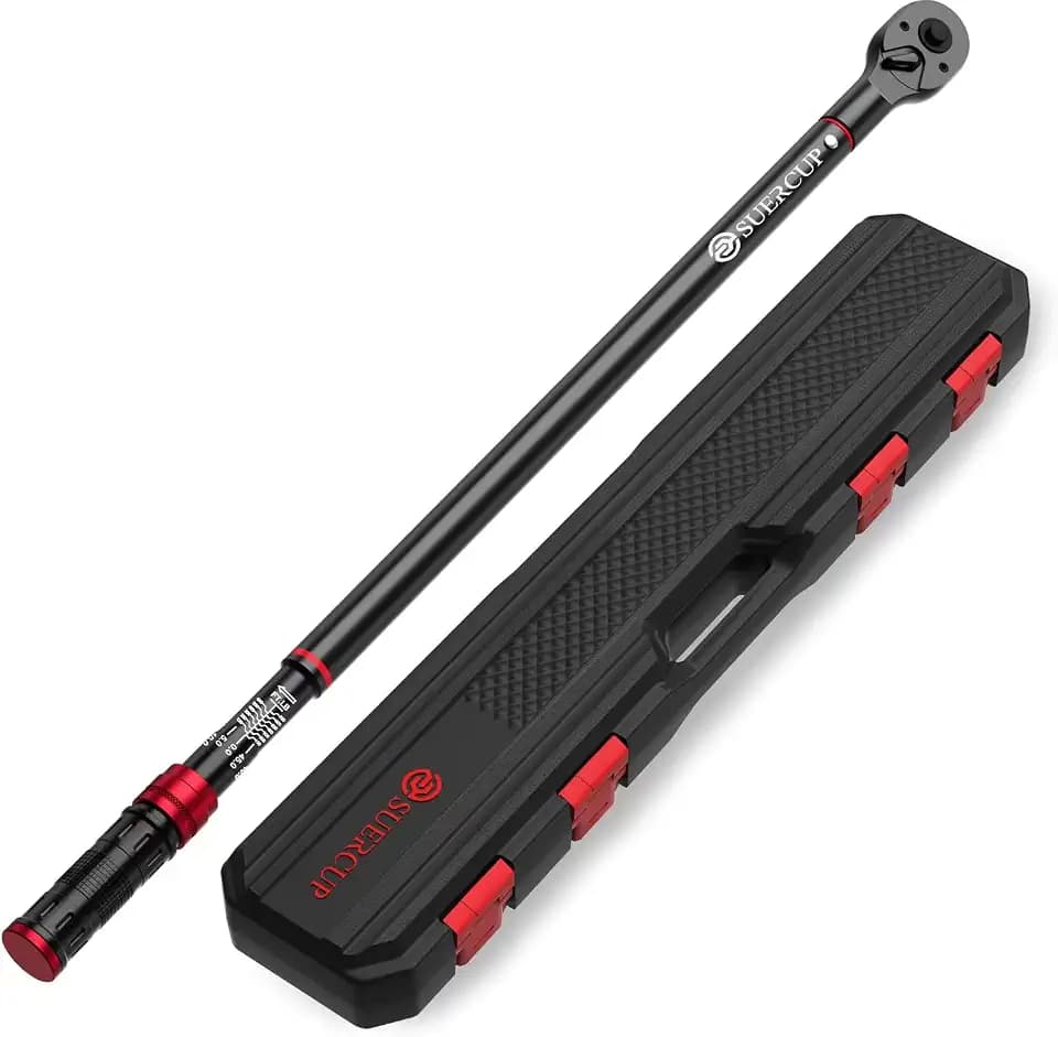 SUERCUP 3/4-Inch Drive Click Torque Wrench, 100-700ft.lb/135.5-948.5Nm