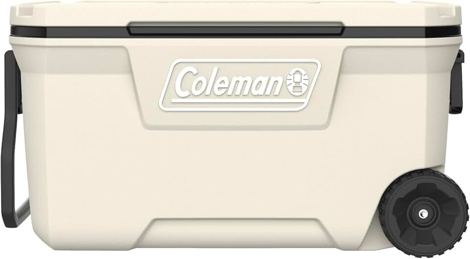 Coleman Classic Series Insulated Portable Rolling Cooler with Wheels, Leak-Resistant Outdoor Hard Cooler Keeps Ice up to 5 Days