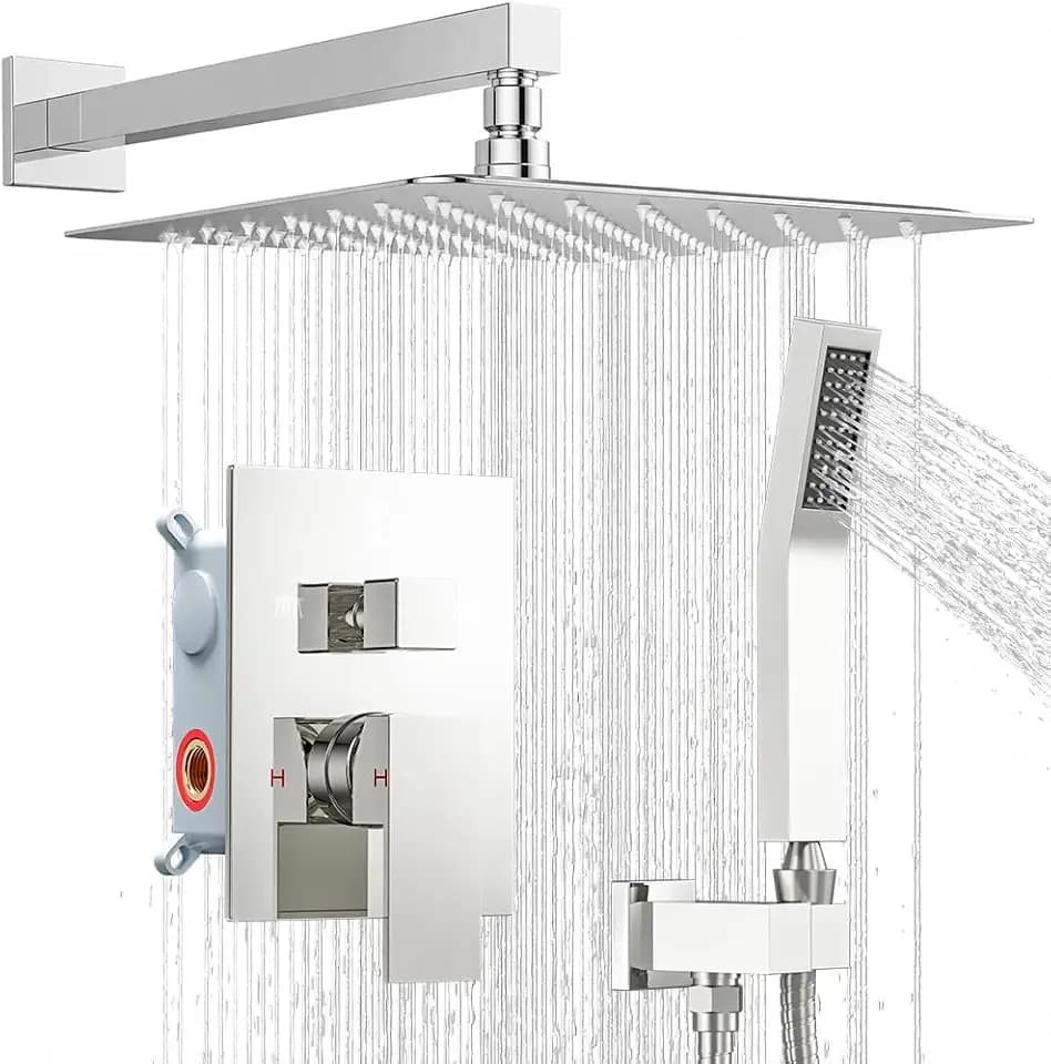 STARBATH Shower Faucet Set Shower System with Diverter Valve, Chrome