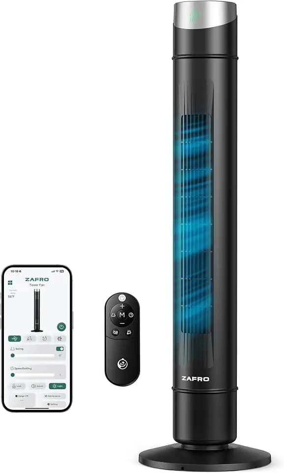 ZAFRO Smart Tower Fan for Bedroom,Upgraded DC Motor Fans that Blow Cold Air