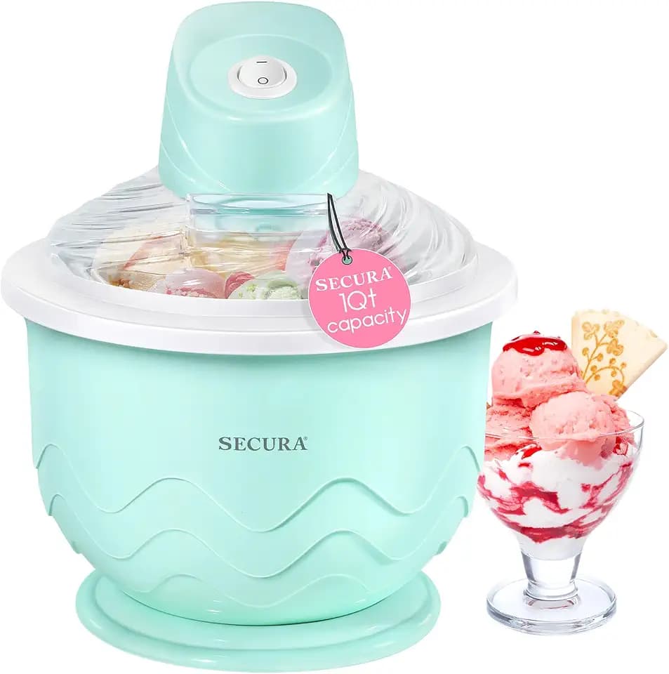 Secura Ice Cream Maker, DIY Visualization Electric for Gelato & Sorbet 1QT