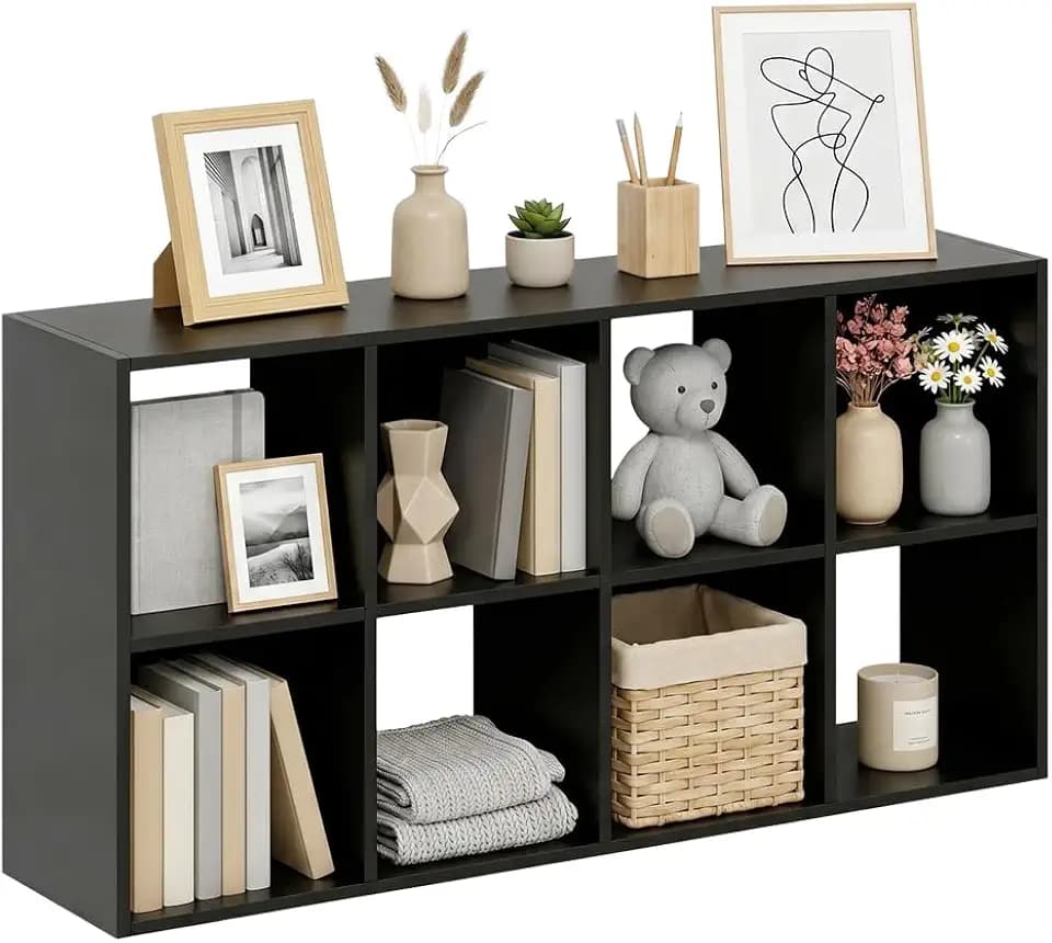 8 Cube Storage Organizer Shelf, Open Cube Bookshelf
