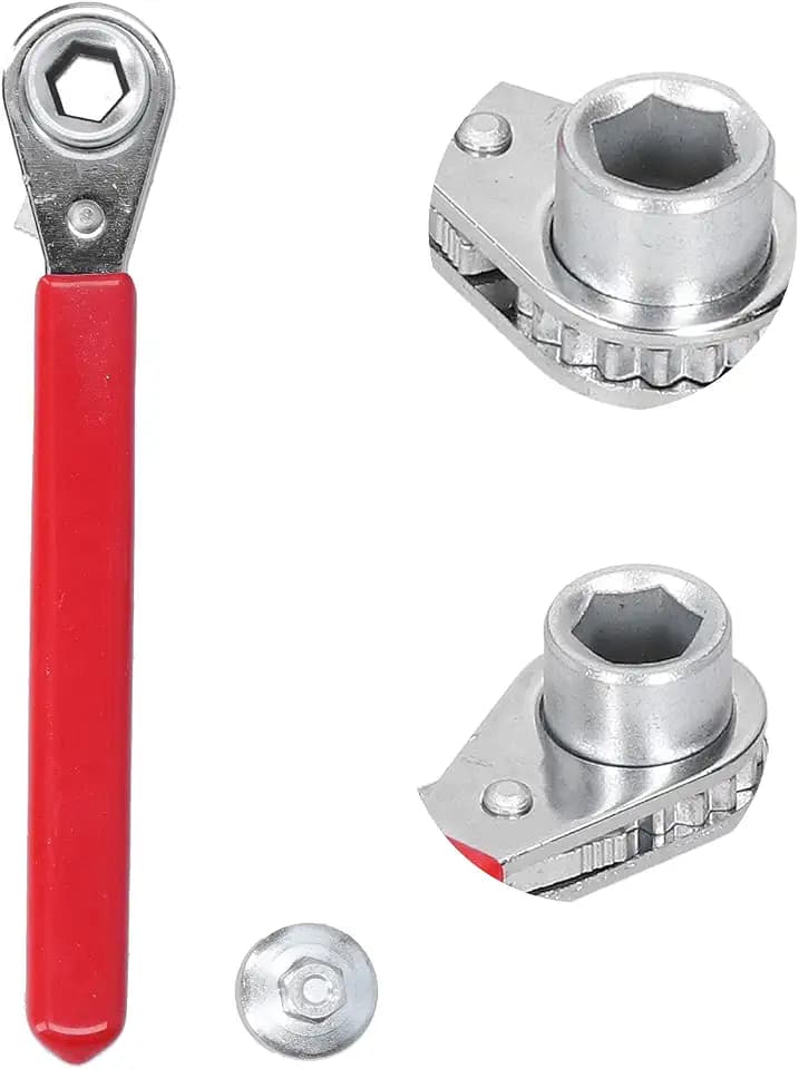 Ratchet Wrench, Car Battery Terminal Wrench 5/16in 0.4in 10mm op Side Post Battery Terminal Ratchet Wrench with 1/2in Socket for RV, Sports Car and Collector Car