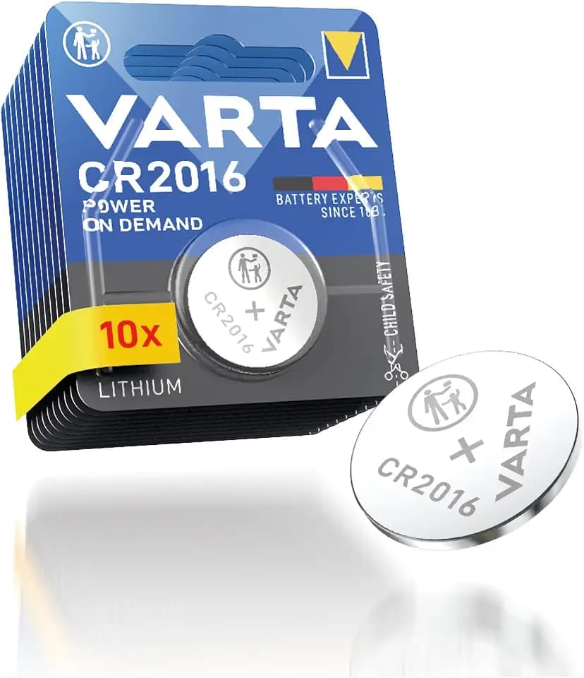 VARTA Batterien Knopfzelle CR2016, 10 Stück, Power on Demand, Lithium, 3 V