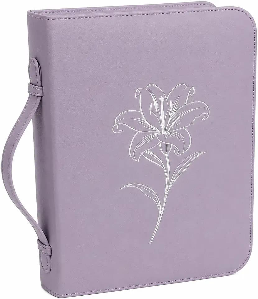 Bible Cover Case for Women, PU Leather Bible Bag Organizer