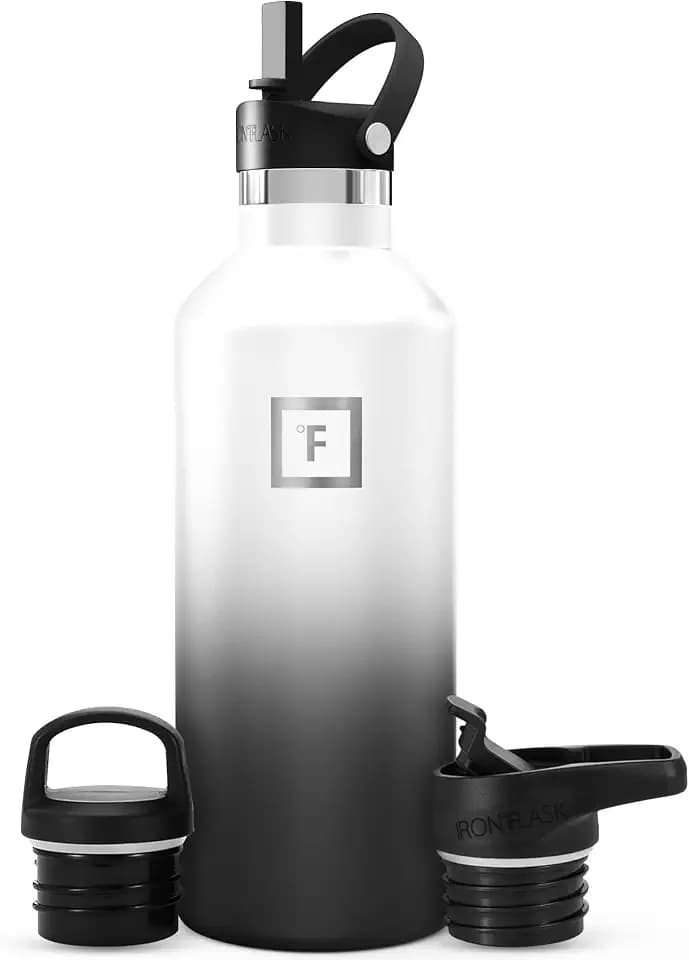 IRON °FLASK 32 oz Narrow Mouth Water Bottle with 3 Lids