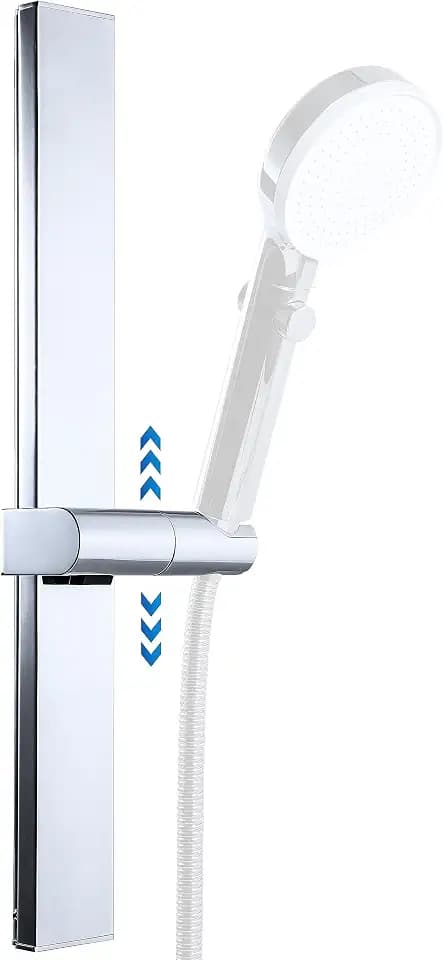 G-Promise No Drilling Metal Shower Slide Bar with Head Holder (Chrome)