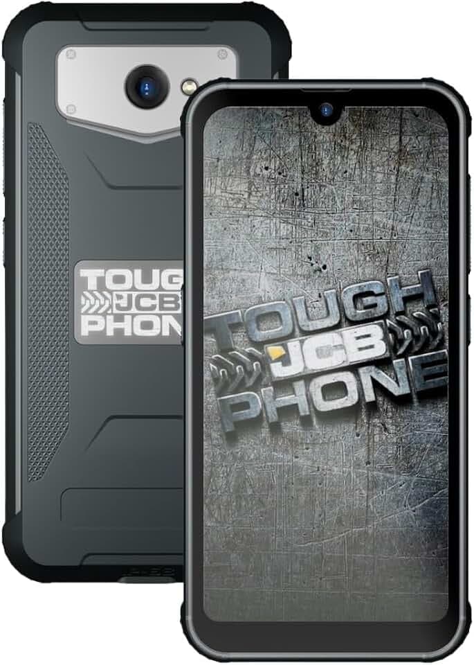 JCB Toughphone TP231 Rugged Smartphone ohne Vertrag – 5,7 Zoll Outdoor Handy, Android 13, Dual SIM, 20MP Kamera, 4050mAh Akku, IP68, NFC, 128GB Speicher, 6GB RAM, Baustellenhandy