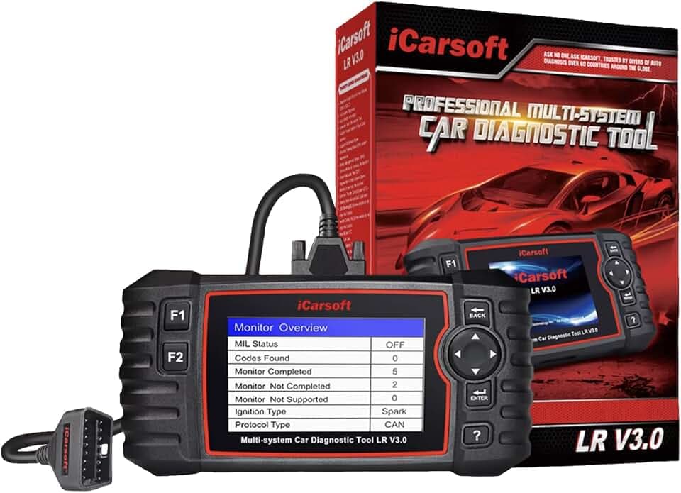 iCarsoft LR V3.0 – Koffer für Diagnose Auto Pro kompatibel für Land-Rover und Jaguar – Professionelles Diagnosegerät