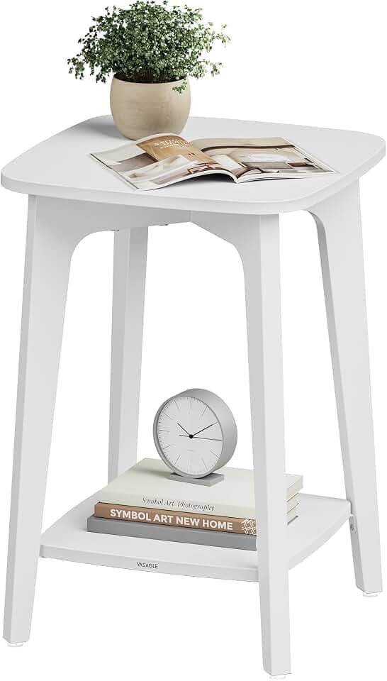 VASAGLE Side Table, 2-Tier Small Square End Table, Nightstand