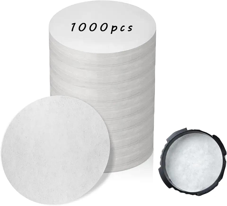 1000 Pcs Round Disposable Coffee Filters Paper for Aeropress Coffee Makers