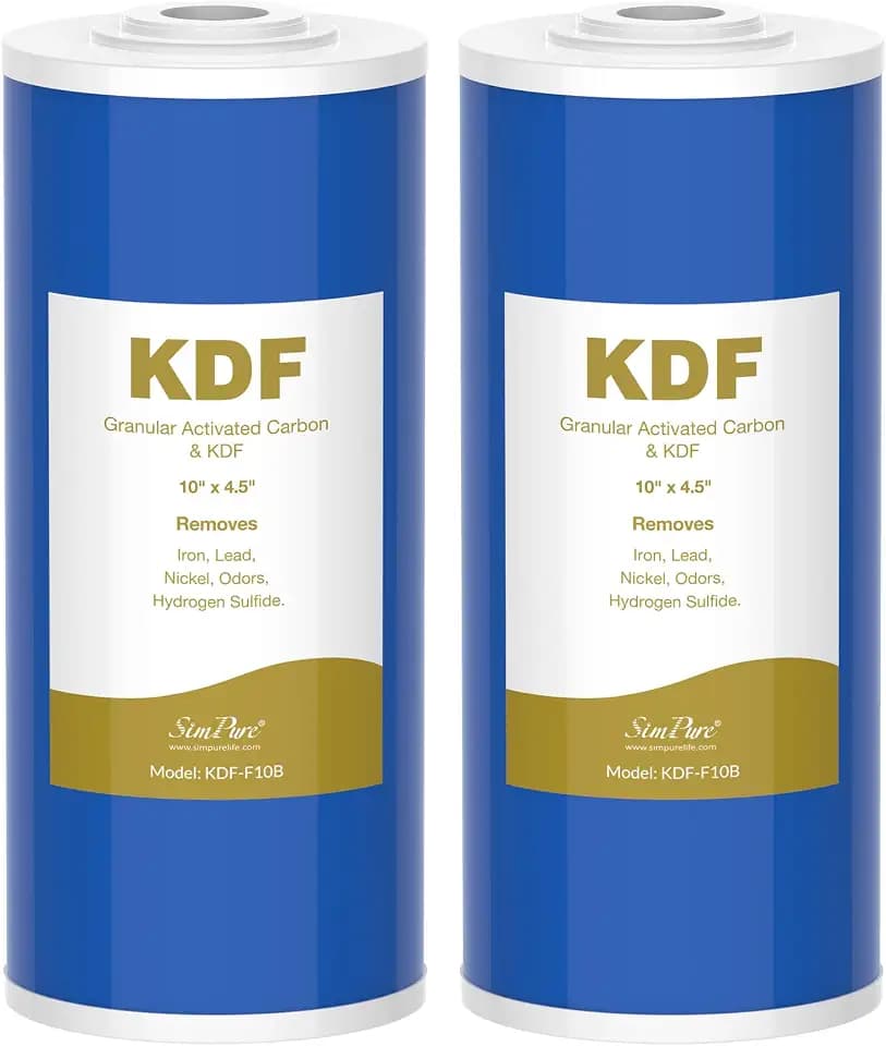 SimPure 10" x 4.5" Whole House GAC Carbon and KDF Water Filter Cartridge