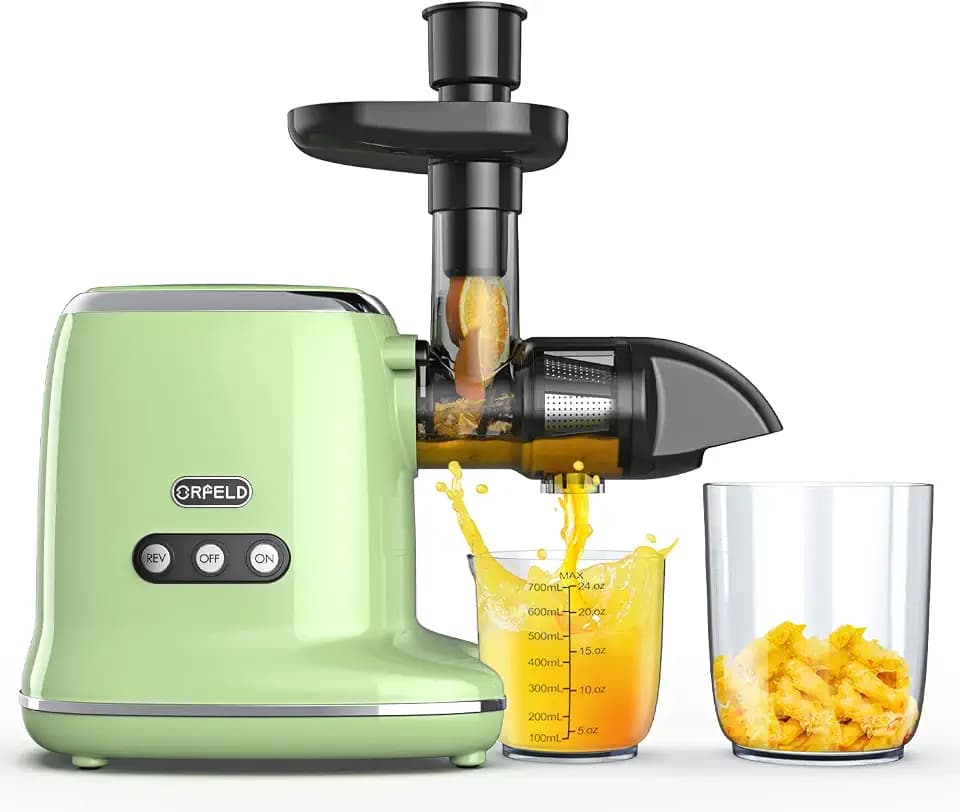 Cold Press Juicer, Masticating Juicer Machines for vegetable and fruit with Reverse Function/Upgraded 7 segment spiral system 92% High Juice Yield Quiet Motor Ideal for Home, Meat Ginder