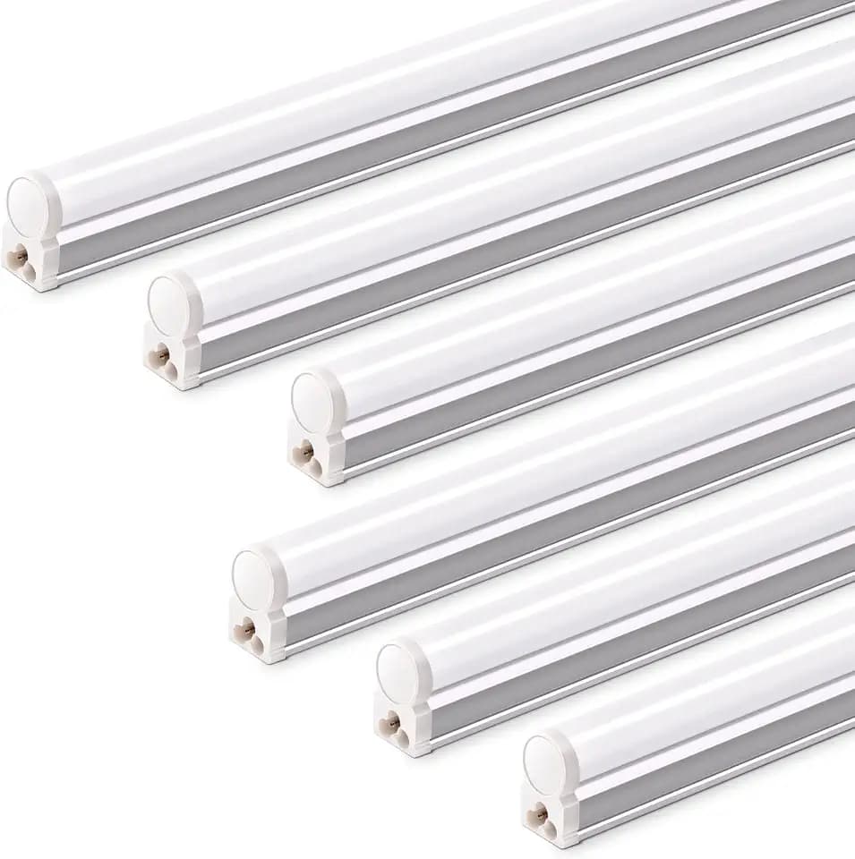 Barrina T5 4FT LED Shop Light, 2200lm, 5000K Daylight White, 20W, 6 Packs