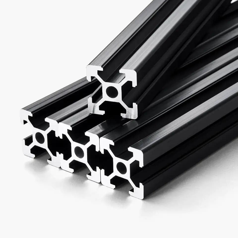 VEVOR 4PCS 47.2 in (1200mm) T Slot 2020 Aluminum Extrusion Profile, European Standard Anodized Linear Rail, High-Strength Extruded Aluminum Rail for 3D Printer, CNC Machine DIY, Laser Engraving, Black