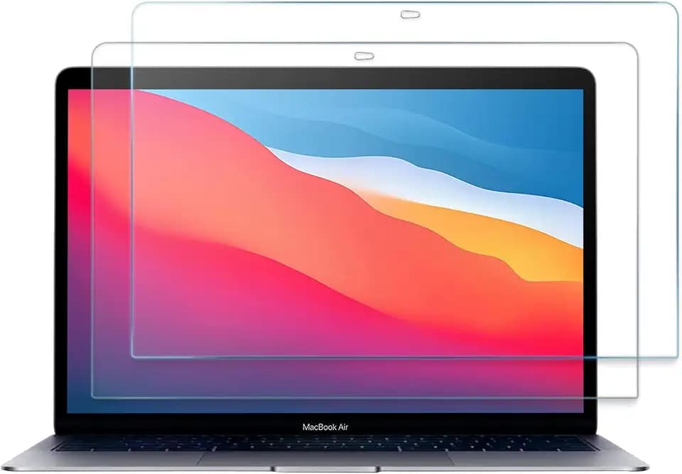ProCase 2 Stück 9H Härte Displayschutzfolie für 13 Zoll MacBook Pro 13/ MacBook Air 13,Display Schutz Folie Tempered Glass, Bildschirm-Schutzfolie Screen Protector, Schutzglas -Klar