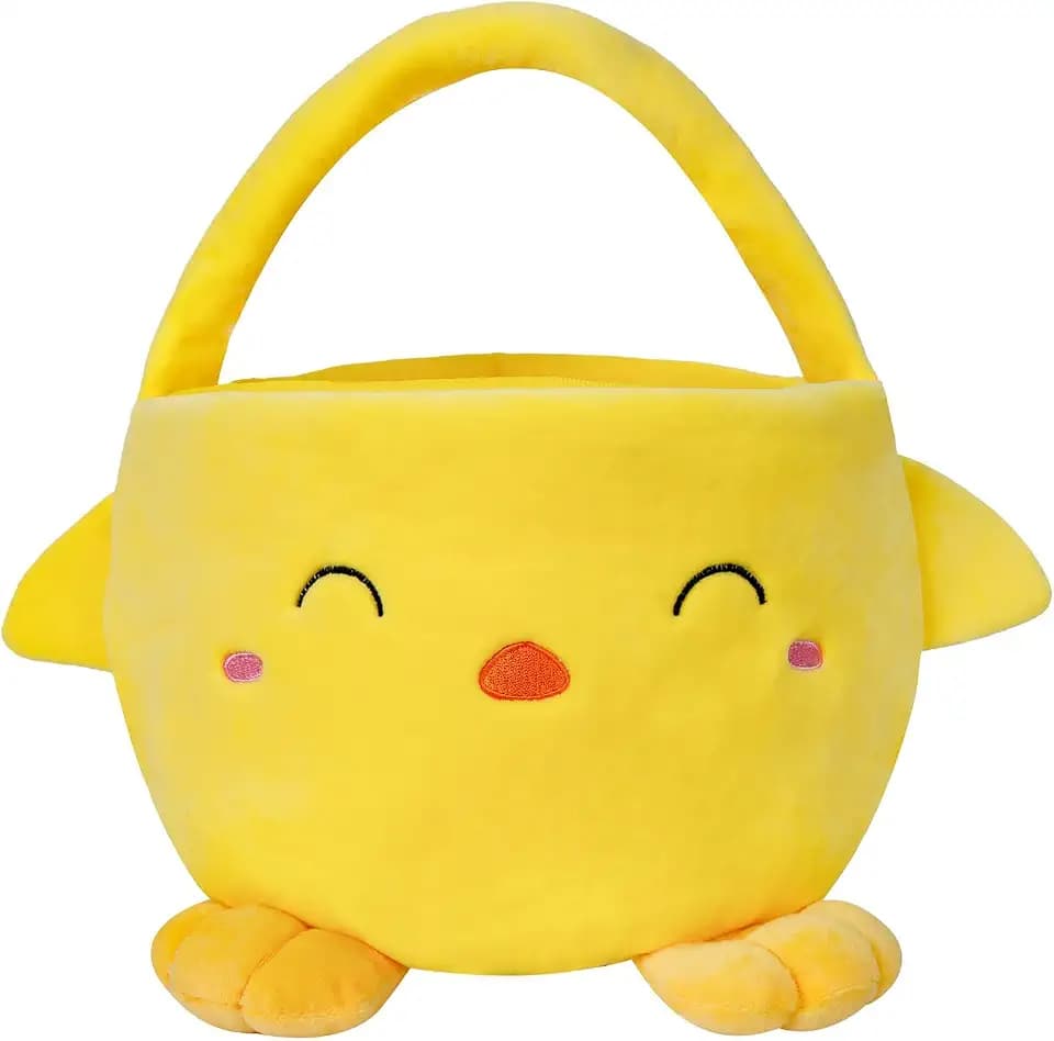 Easter Baskets for Kids, Cute Chick Easter Egg Buckets Huting Festivals Gift for Girls Boys