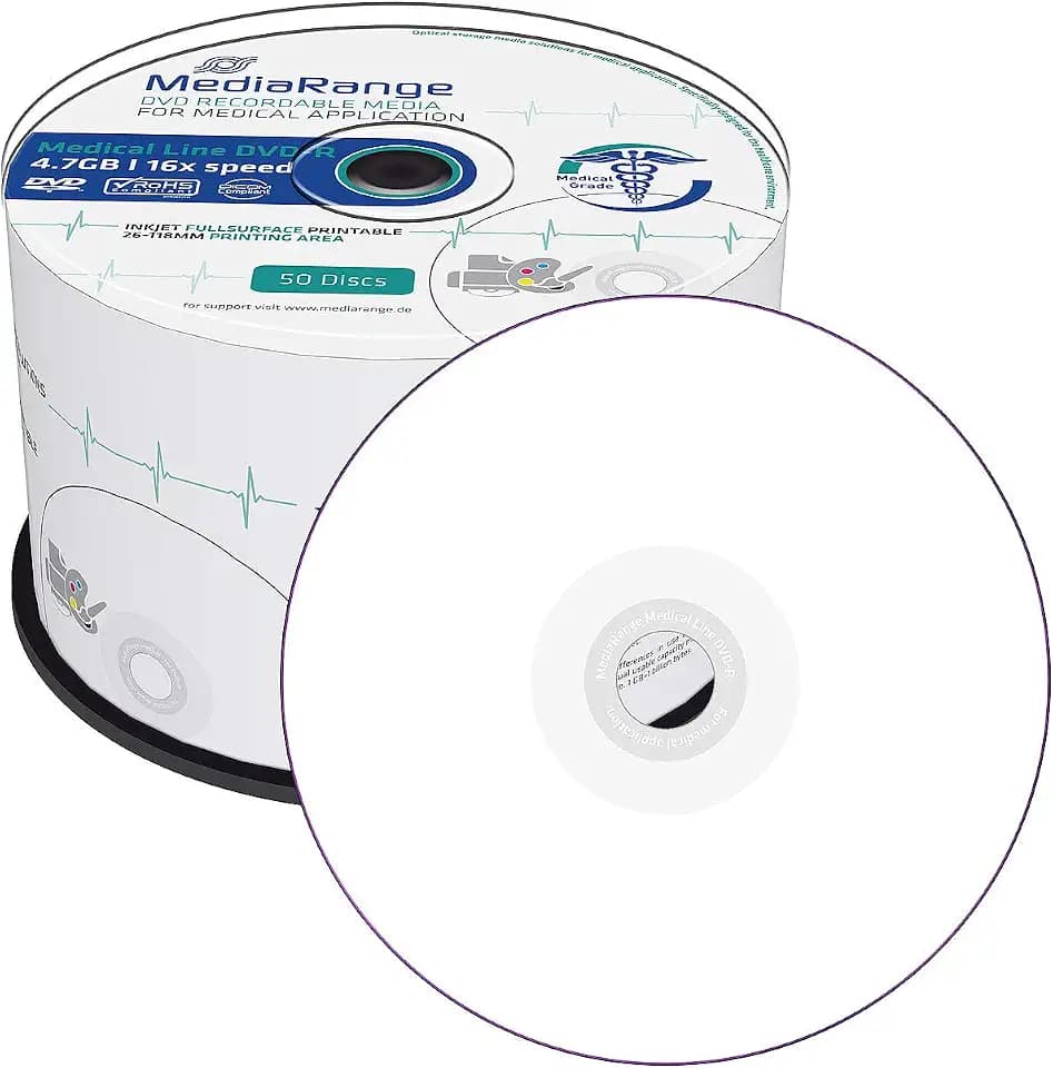 MediaRange: Medical DVD-R 4.7GB 120 Min 50er-Pack, 16x