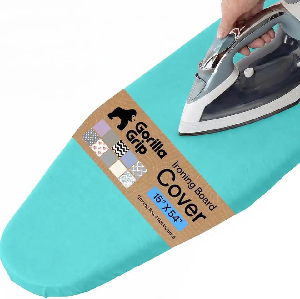 GORILLA GRIP Padded Ironing Board Cover, 15x54 Turquoise
