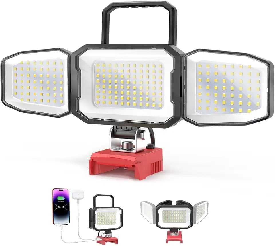 LED Work Light Compatible with Milwaukee 18V Battery, 150W 15000LM