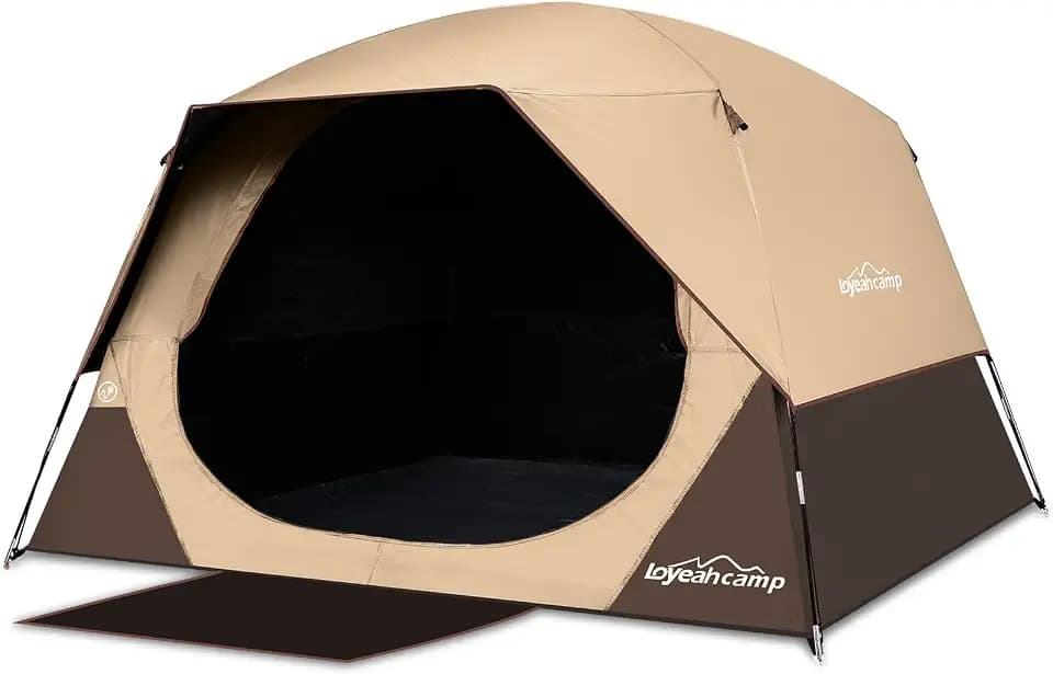LOYEAHCAMP Tent 4/6 Person Blackout Camping Tent with Rainfly