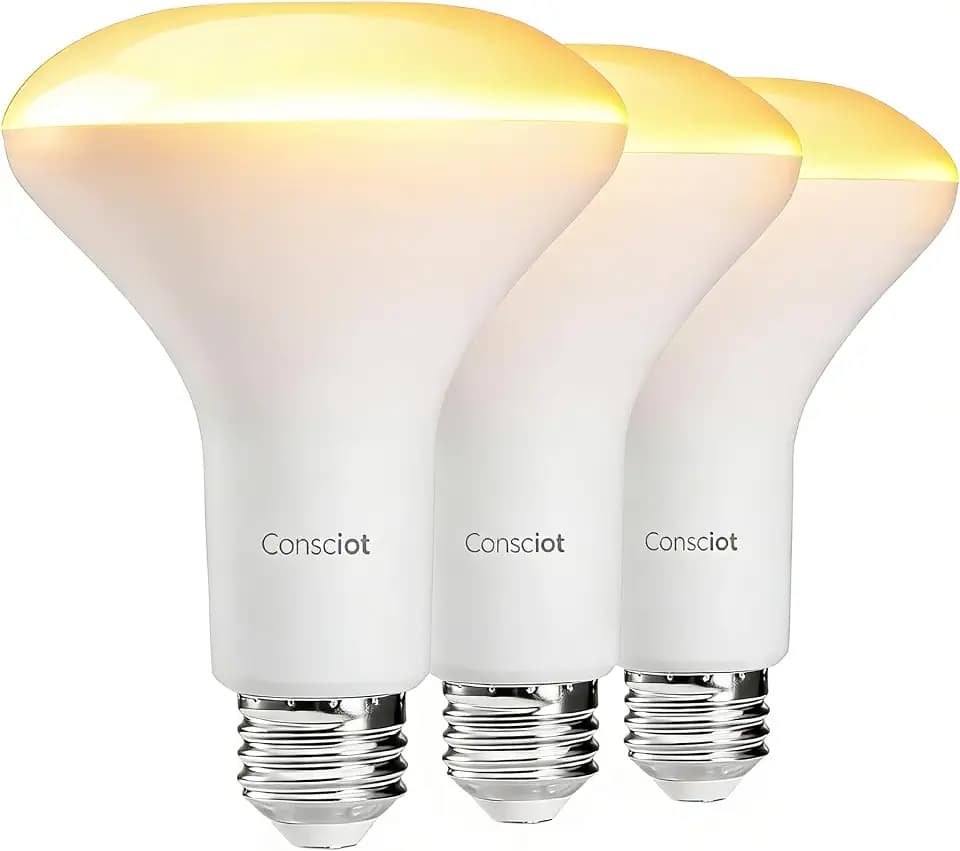 Consciot BR30 LED Bulb Dimmable, 10W Equivalent 65W, 850lm, 2700K, 3 Pack