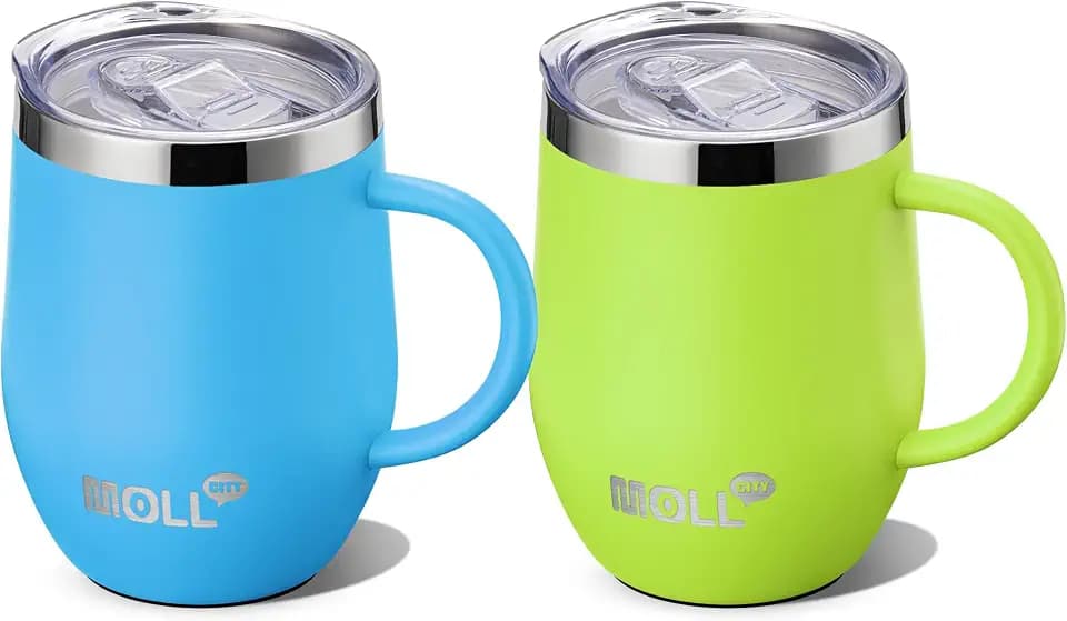 12 oz Tumbler with Lid and Straw,2 Pack
