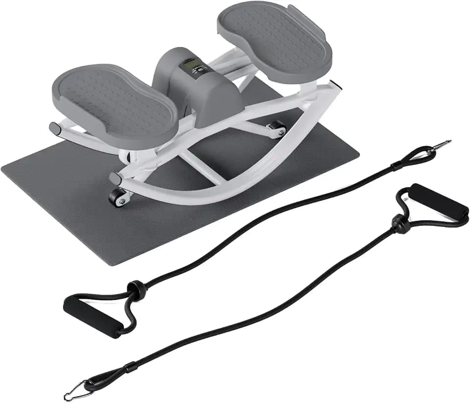 The Rock Stepper - Side to Side Rocking Stepper Machine for Home Workouts - Low Impact Indoor Cardio Leg Glute and Core Training - Quiet Compact Step Rocker Exercise Equipment