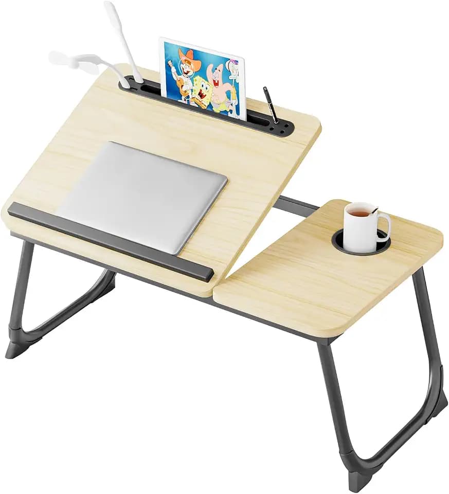 Laptop Desk for Bed, Adjustable Laptop Stand with 5 Different Angles