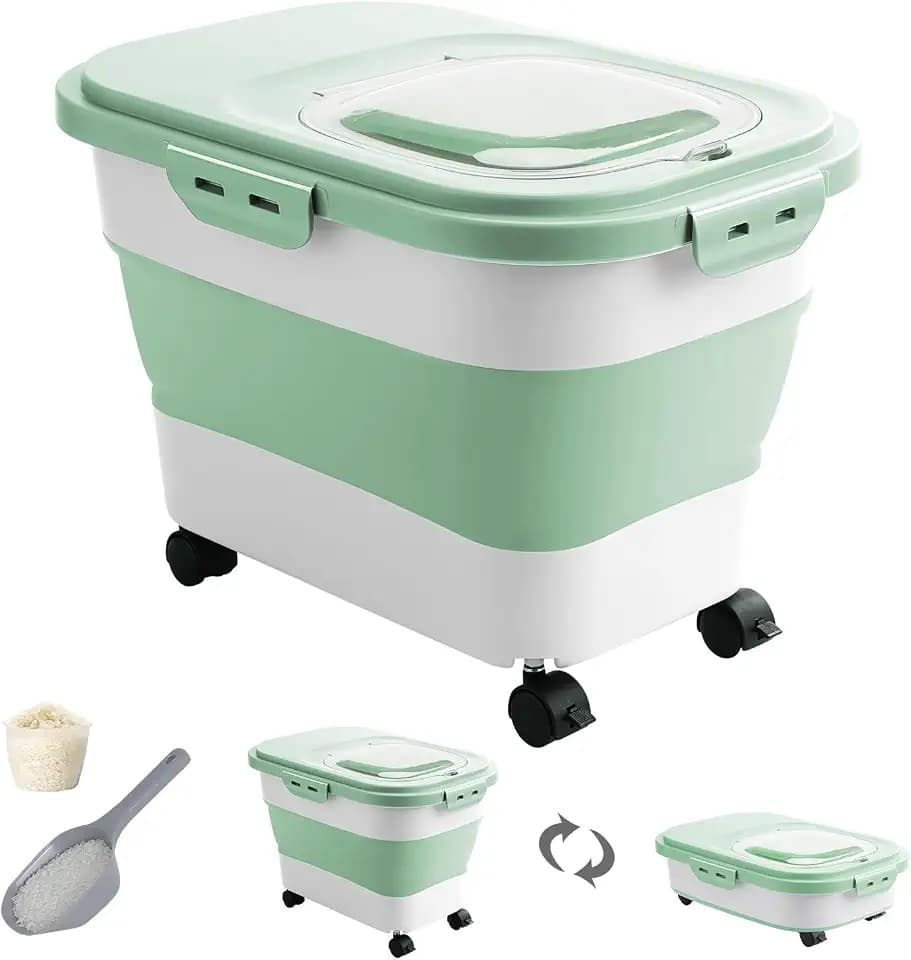 20-30 Lbs Rice Storage Container,Collapsible Food Storage Container