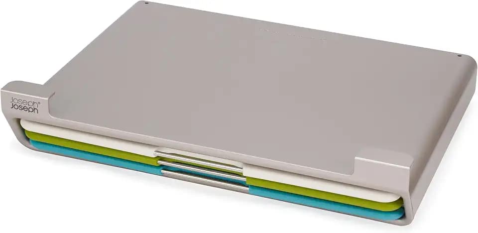 Joseph Joseph Folio Slim 3-piece Under-shelf Kitchen Cutting Board Set, Cupboard storage, fits shelves up to 0.8" thick, Regular (12.5" wide)
