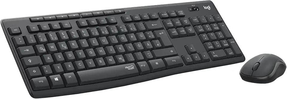 Logitech MK295 Silent Kabelloses Tastatur-Maus-Set