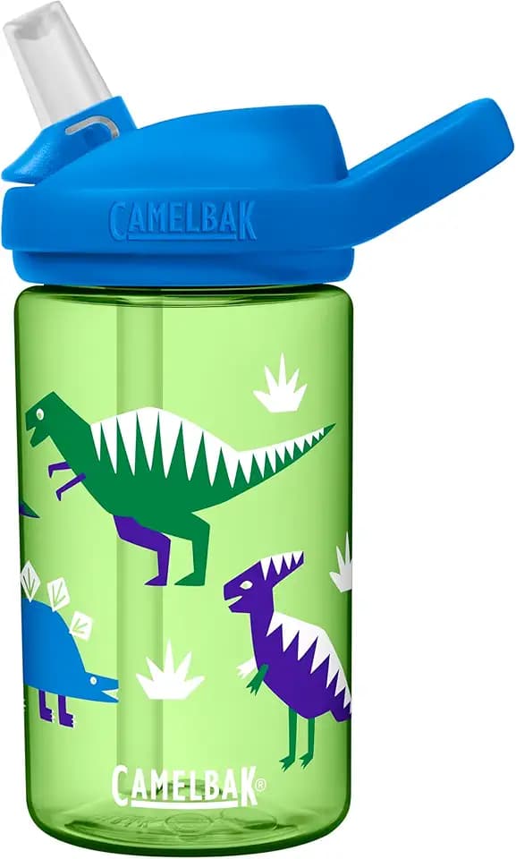 CamelBak Eddy+ Kids Bite Valve Water Bottle 14oz, Hip Dinos