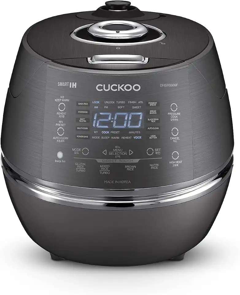 CUCKOO High Pressure Induction Rice Cooker, 12-Cup Cooked, CRP-DHSR0609FD