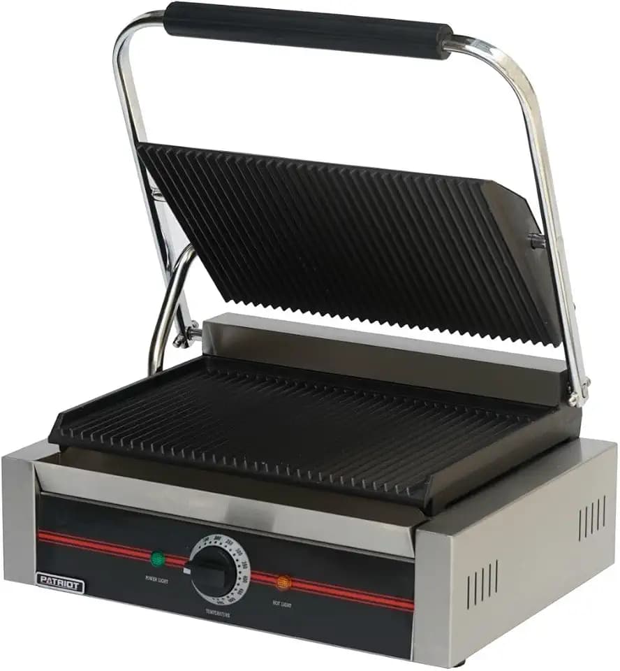 FSE 373-EQ-RB0030 Ribbed Panini Sandwich Grill, 13-1/4" x 9-1/4", 120V