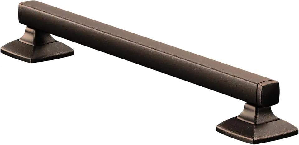 Moen YG5118ORB Bathroom Safety 18-Inch Stainless Steel Transitional Bathroom Grab Bar, Oil-Rubbed Bronze