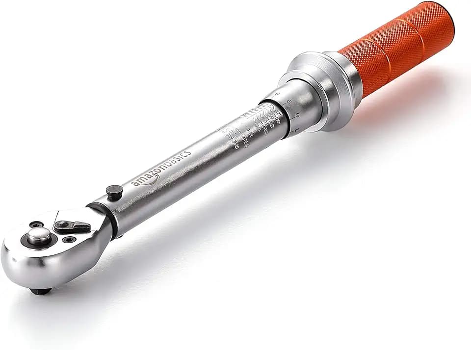 Amazon Basics 1/4-Inch Drive Click Torque Wrench - 20-150 Inch-lb, 2.5-15 Nm