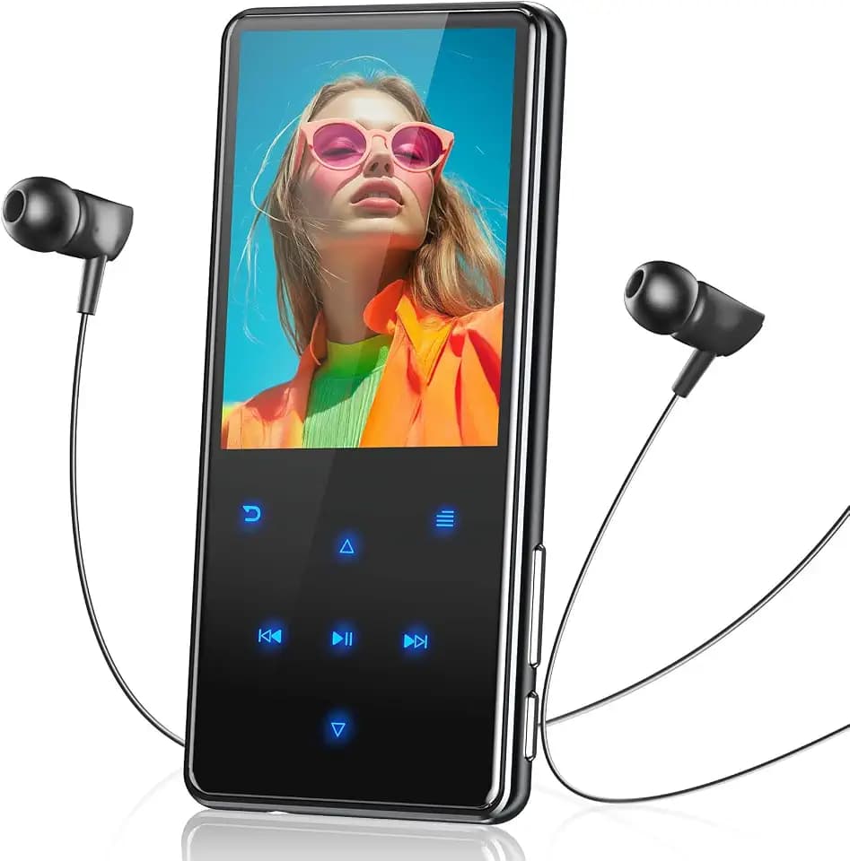 64GB MP3 Player Bluetooth 5.3, mp4-Player, 2,4-Zoll-Bildschirm Tragbarer