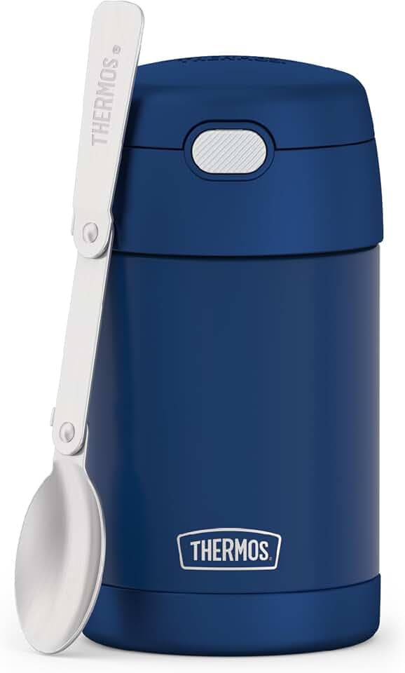 THERMOS FUNTAINER Food Jar with Spoon, 16oz, Navy