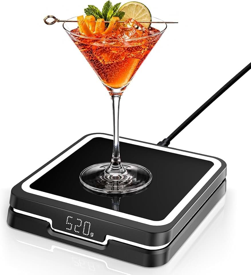Kiddush Cups&Sets KAVAZ Smart Cocktail Maker with LED Pour Guidance, Black