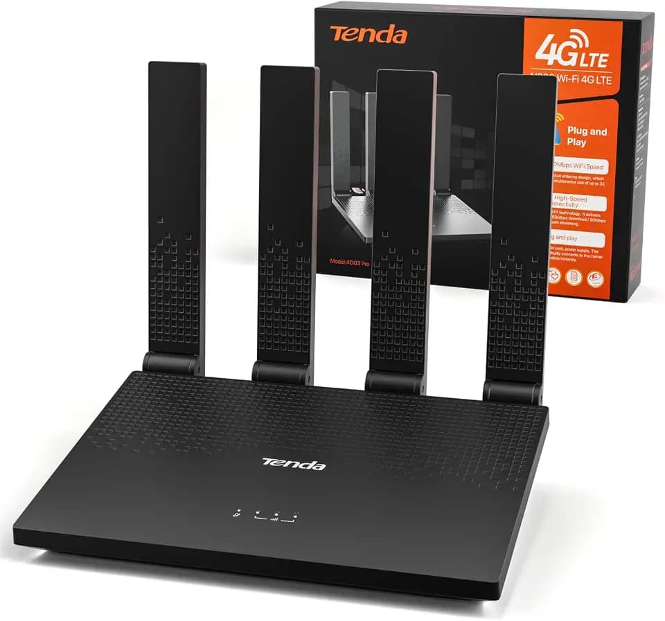 Tenda 4G WLAN Router mit SIM Karte LTE Cat4 N300 Modem 4G03 Pro V2.0