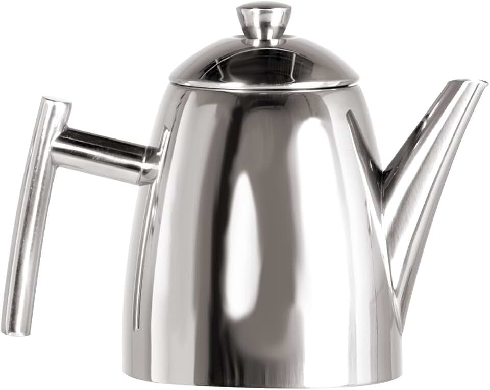 Frieling 18/8 Stainless Steel Teapot with Infuser, Tea Warmer with Teapot Infuser for Loose Tea, 34 Ounces