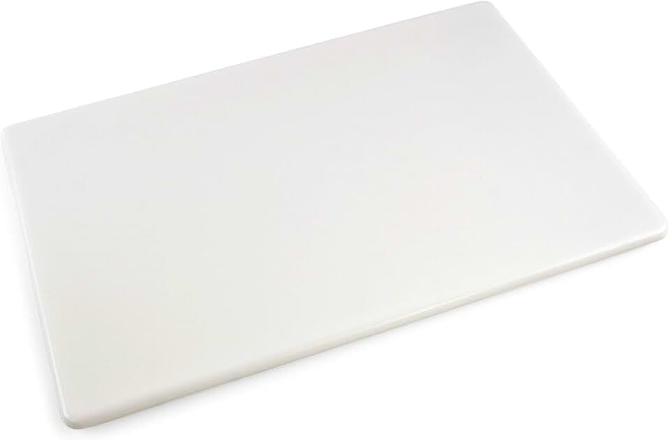 Thirteen Chefs 18x12 White Cutting Board for Kitchen, 1/2" Thick Plastic
