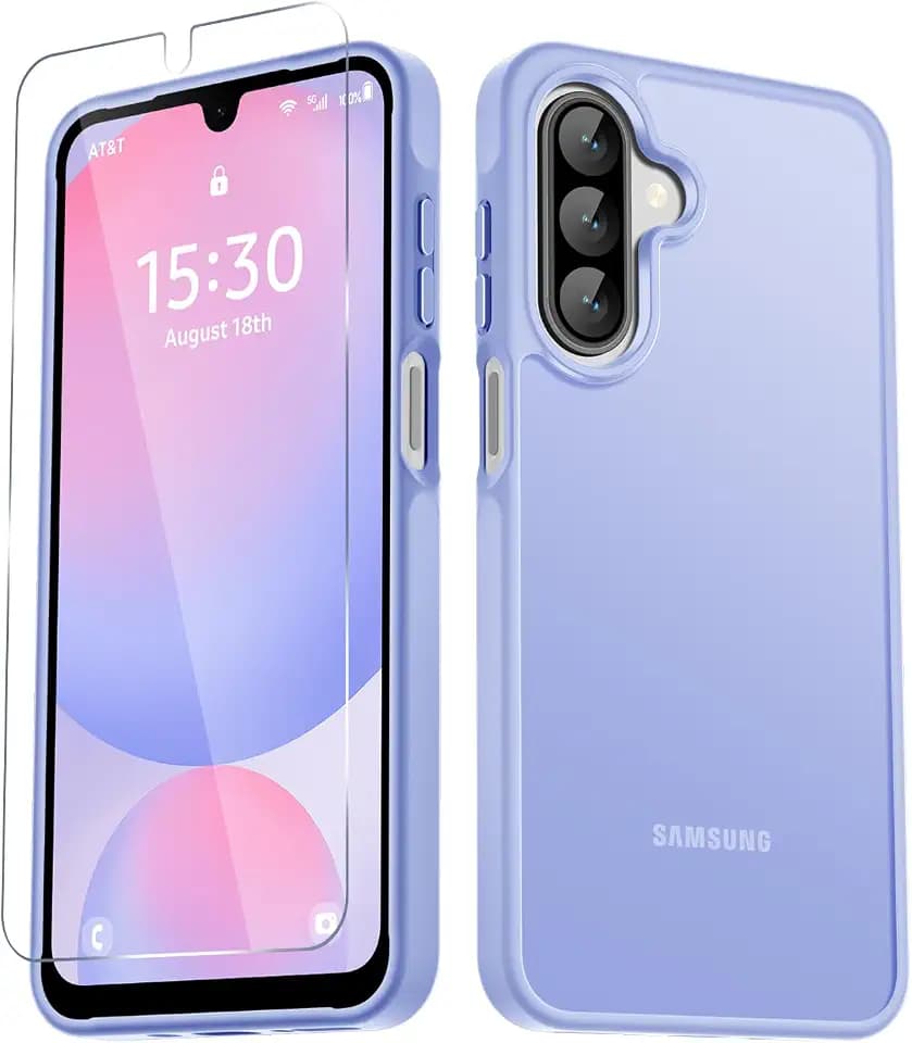 YENAPOON for Samsung Galaxy A17 5G Case, Matte Phone Case, Lavender Purple