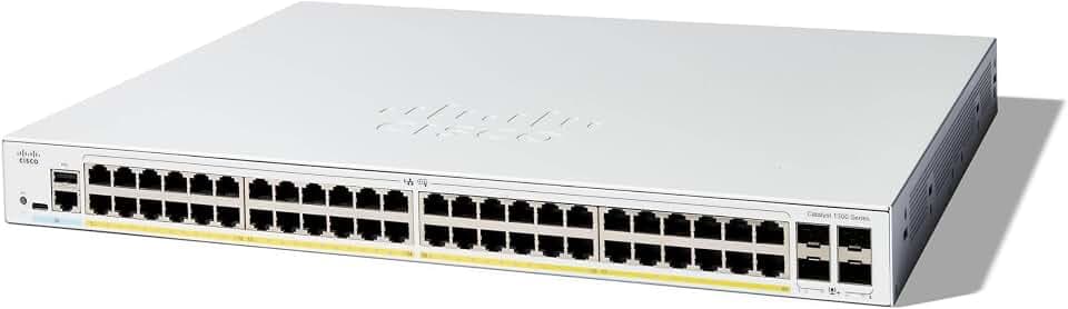 Cisco Catalyst 1300-48P-4X-Managed-Switch, 48-Port-GE, PoE, 4 x 10-GE-SFP+, eingeschränkter Lebenszeitschutz (C1300-48P-4X)