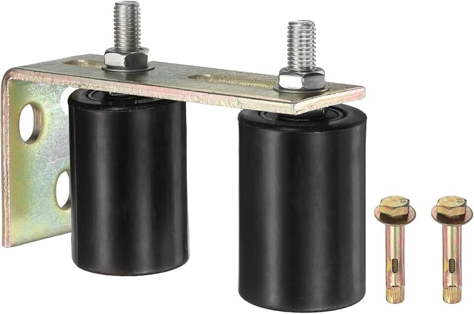 uxcell 1 Set Slide Gate Guide Roller, 2.76" L-Rear Post Bracket Black